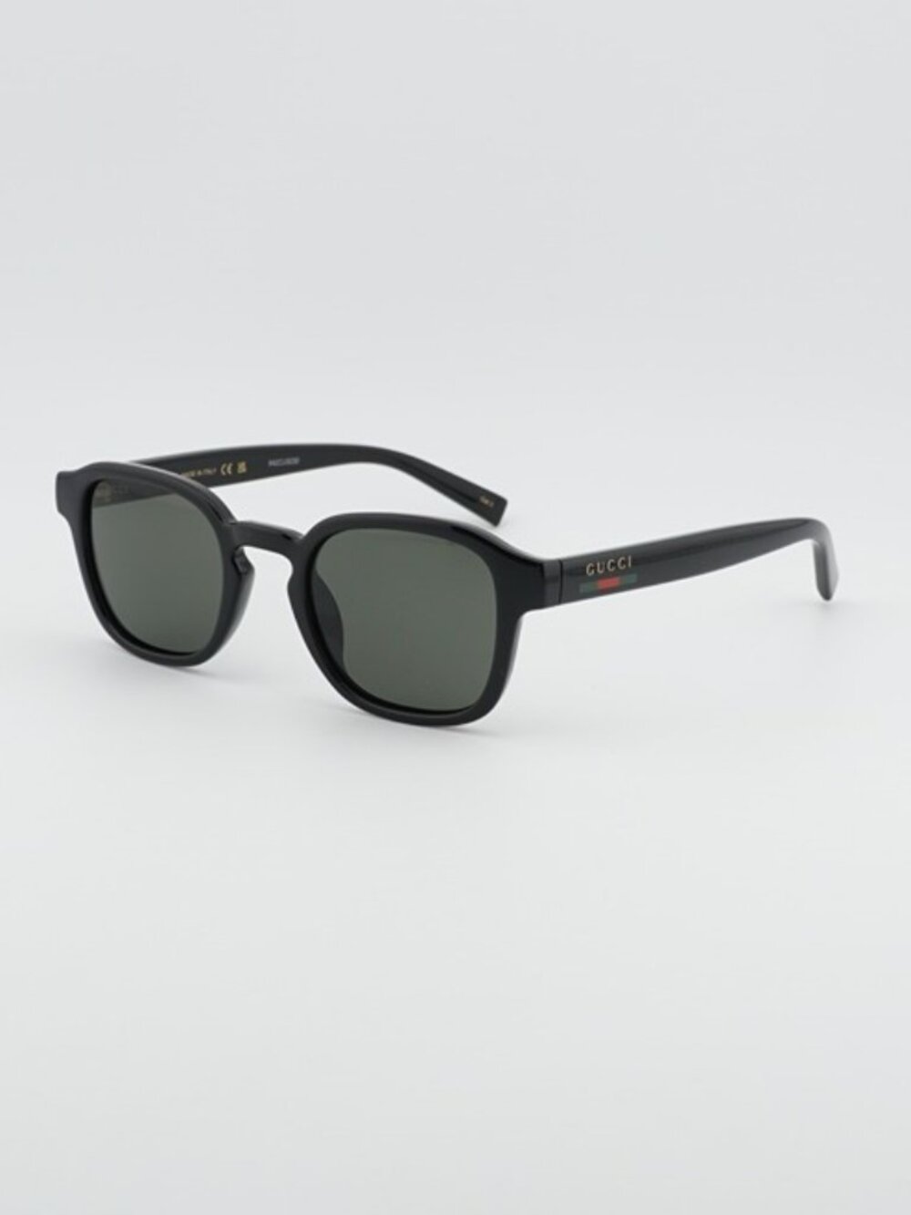 Gucci GG2106S 001 Men Sunglasses Black Square Frame, Grey Lenses - Picture 1 of 10